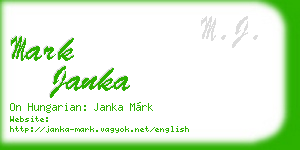 mark janka business card